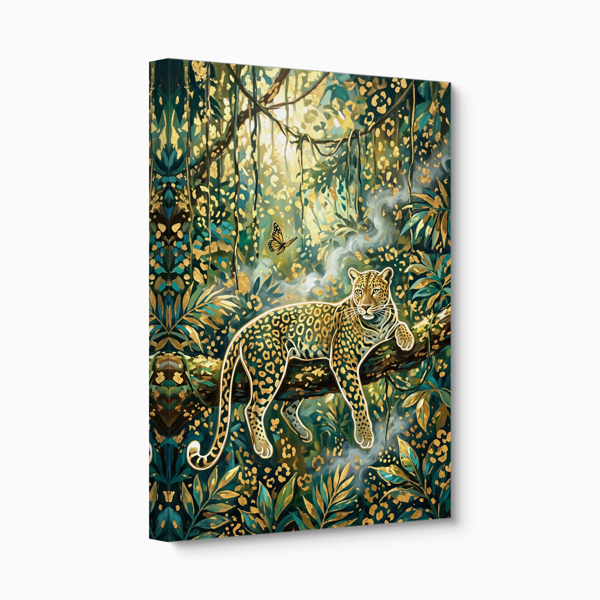 Leopard Golden Jungle — leopard golden jungle angled flush print