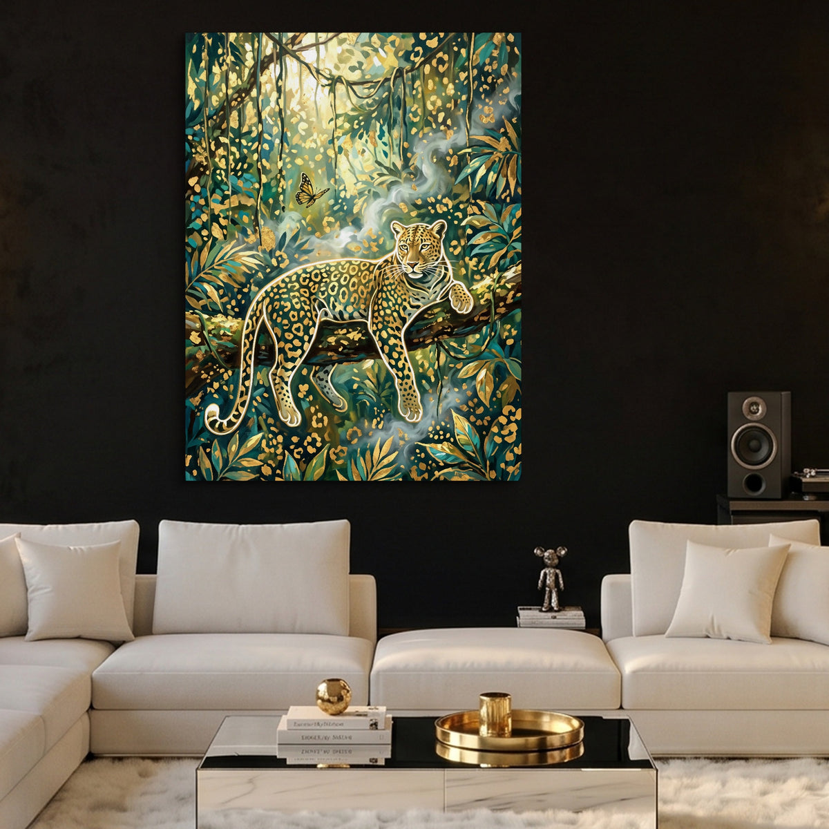 Leopard Golden Jungle — leopard golden jungle sq hype beast 1port flush print