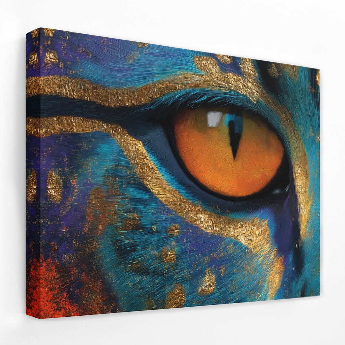 Leopards Azure Fire - Luxury Wall Art