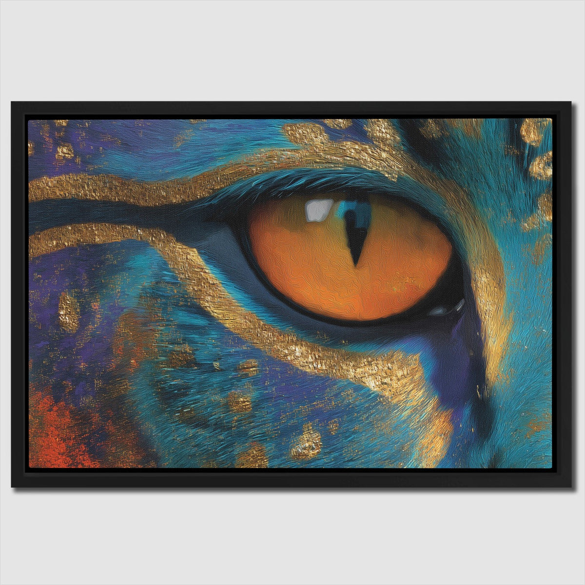 Leopards Azure Fire - Luxury Wall Art