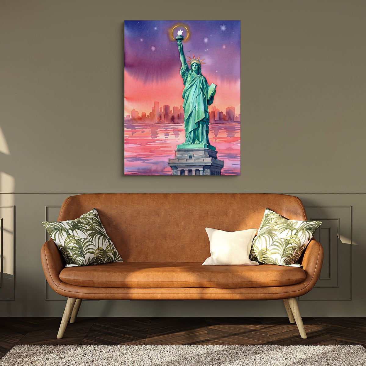 Liberty Harbor Evening Hues - Luxury Wall Art