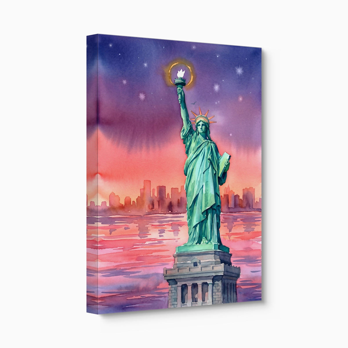 Liberty Harbor Evening Hues - Luxury Wall Art