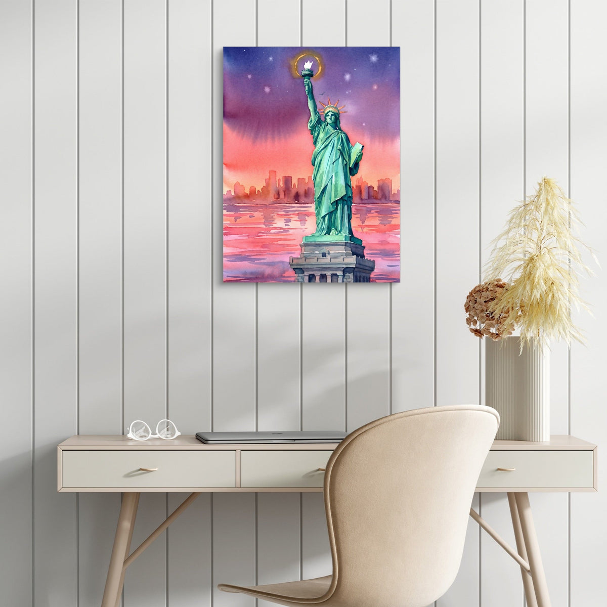 Liberty Harbor Evening Hues - Luxury Wall Art