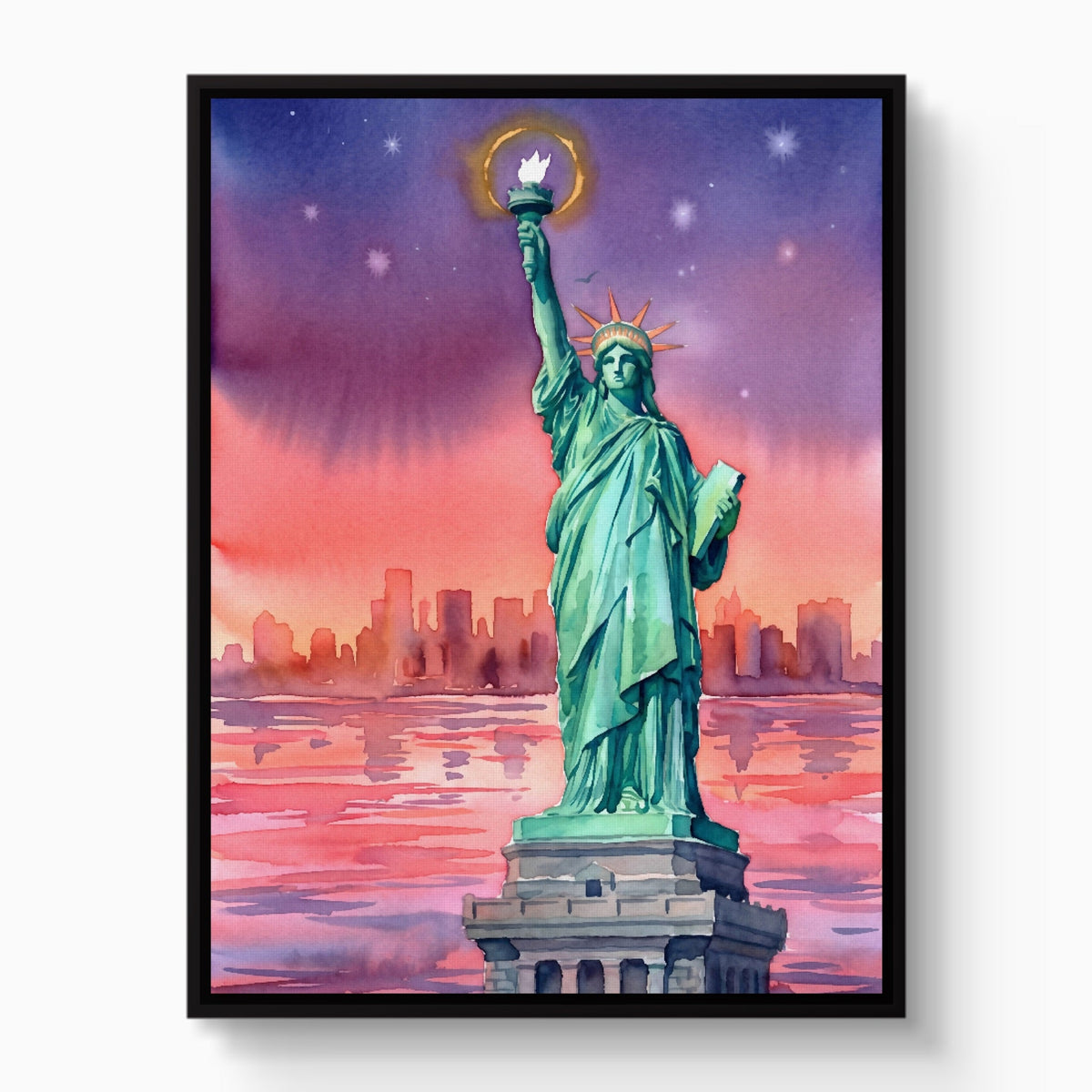 Liberty Harbor Evening Hues - Luxury Wall Art