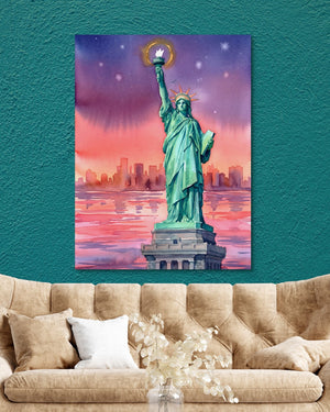 Liberty Harbor Evening Hues - Luxury Wall Art