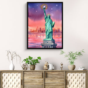 Liberty Harbor Evening Hues - Luxury Wall Art