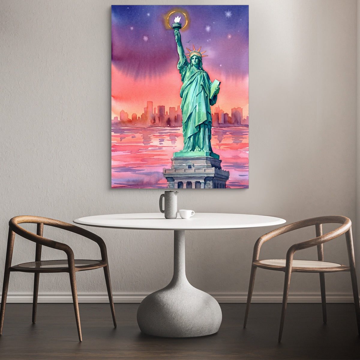 Liberty Harbor Evening Hues - Luxury Wall Art