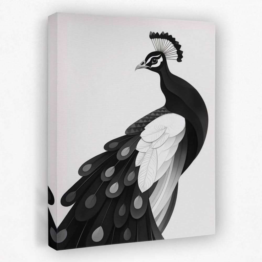 Light Peacock - Animals Canvas Wall Art
