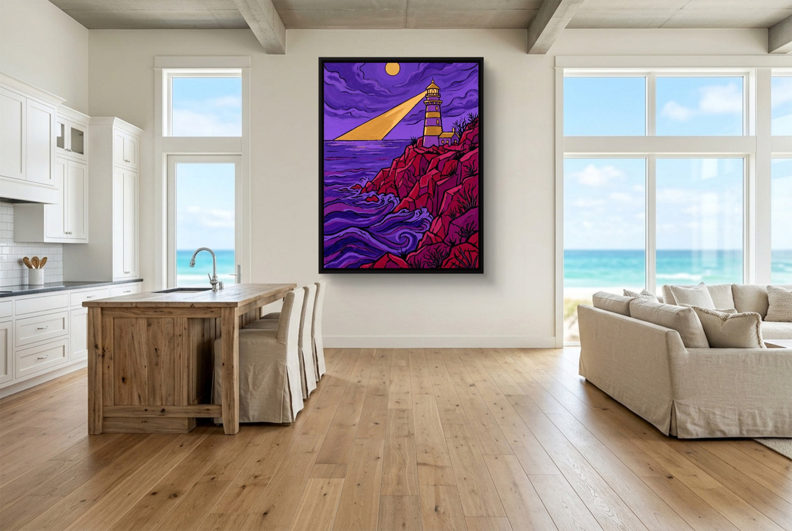 Lighthouse Crag Watch — lighthouse crag watch white studio framed black