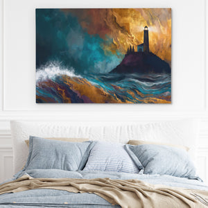 Lighthouse Stormy Vigil — Lighthouse Stormy Vigil Light Blue Bed 148