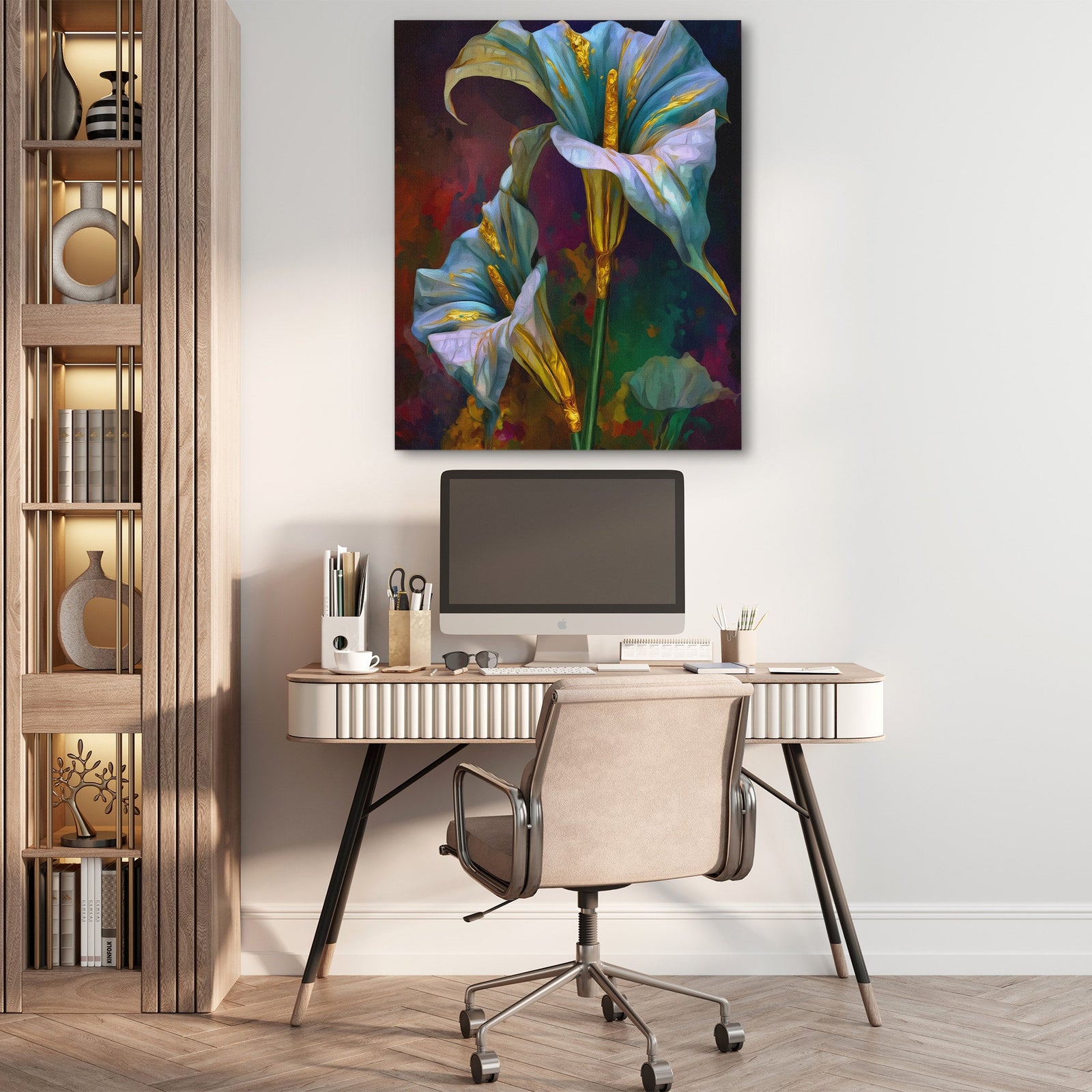 Lily Twilight Duet - Luxury Wall Art