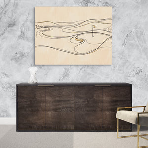 Line Golf Hole Landscape — line golf hole landscape sq luxurious room granite wall 1land flush print