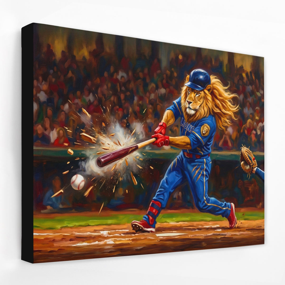 Lion Base Hit — Lion Base Hit Landscape   Side View   Black Wrap 176