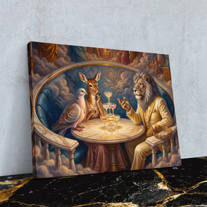 Lion Celestial Banquet — Lion Celestial Banquet Against Wall4x5 Reflect 9