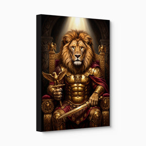 Lion Enthroned - Luxury Wall Art