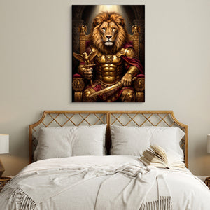 Lion Enthroned - Luxury Wall Art