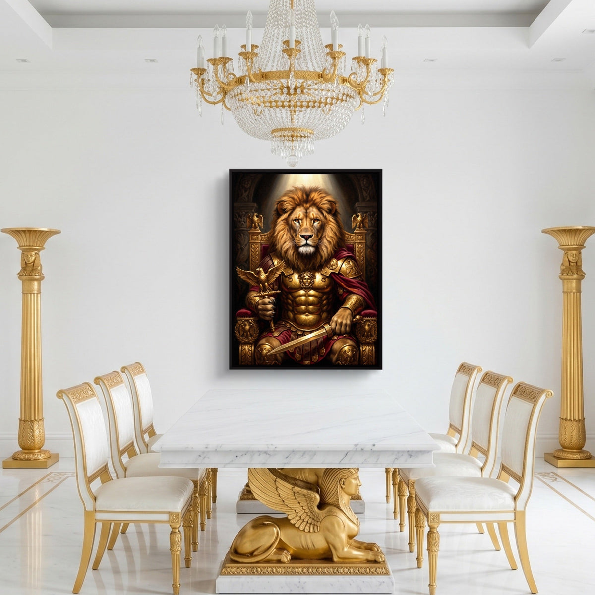 Lion Enthroned - Luxury Wall Art