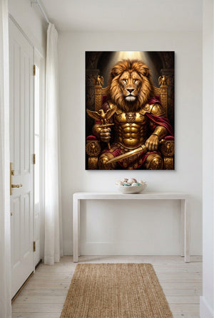 Lion Enthroned - Luxury Wall Art