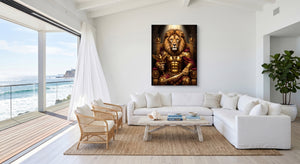 Lion Enthroned — lion enthroned beachside villa 1port flush print