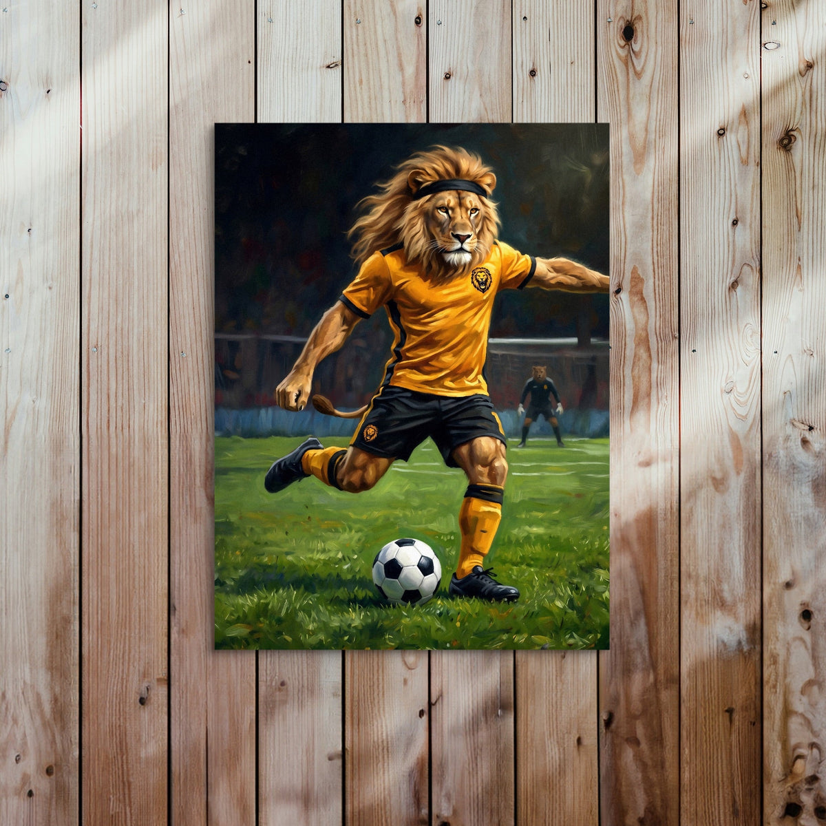 Lion Field Kick - Luxury Wall Art