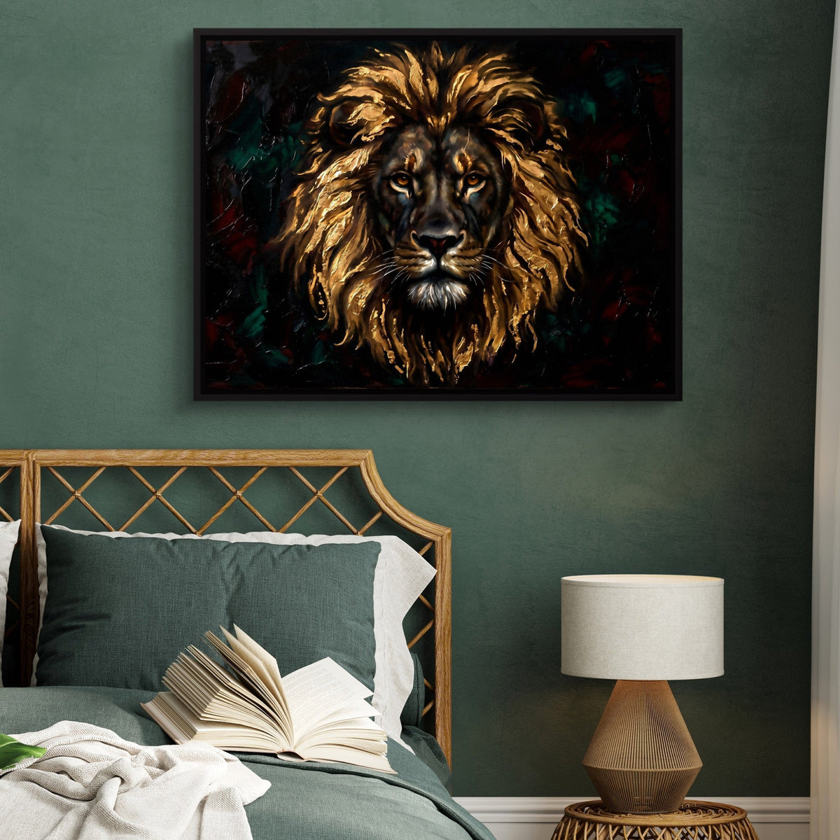 Lion Gilded Majesty - Luxury Wall Art