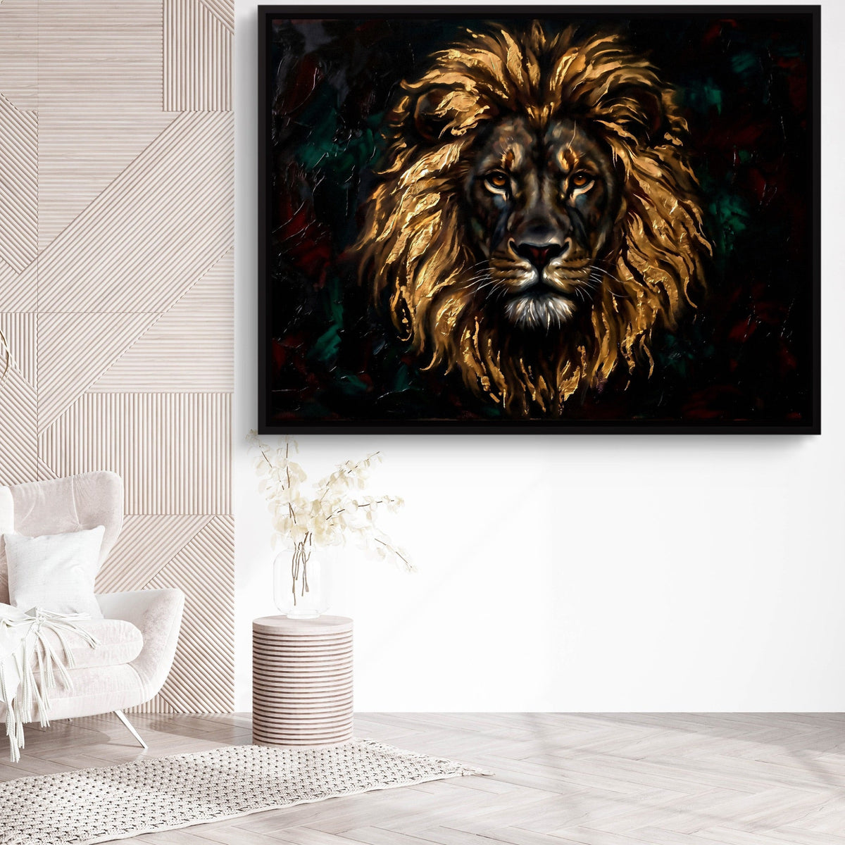 Lion Gilded Majesty - Luxury Wall Art