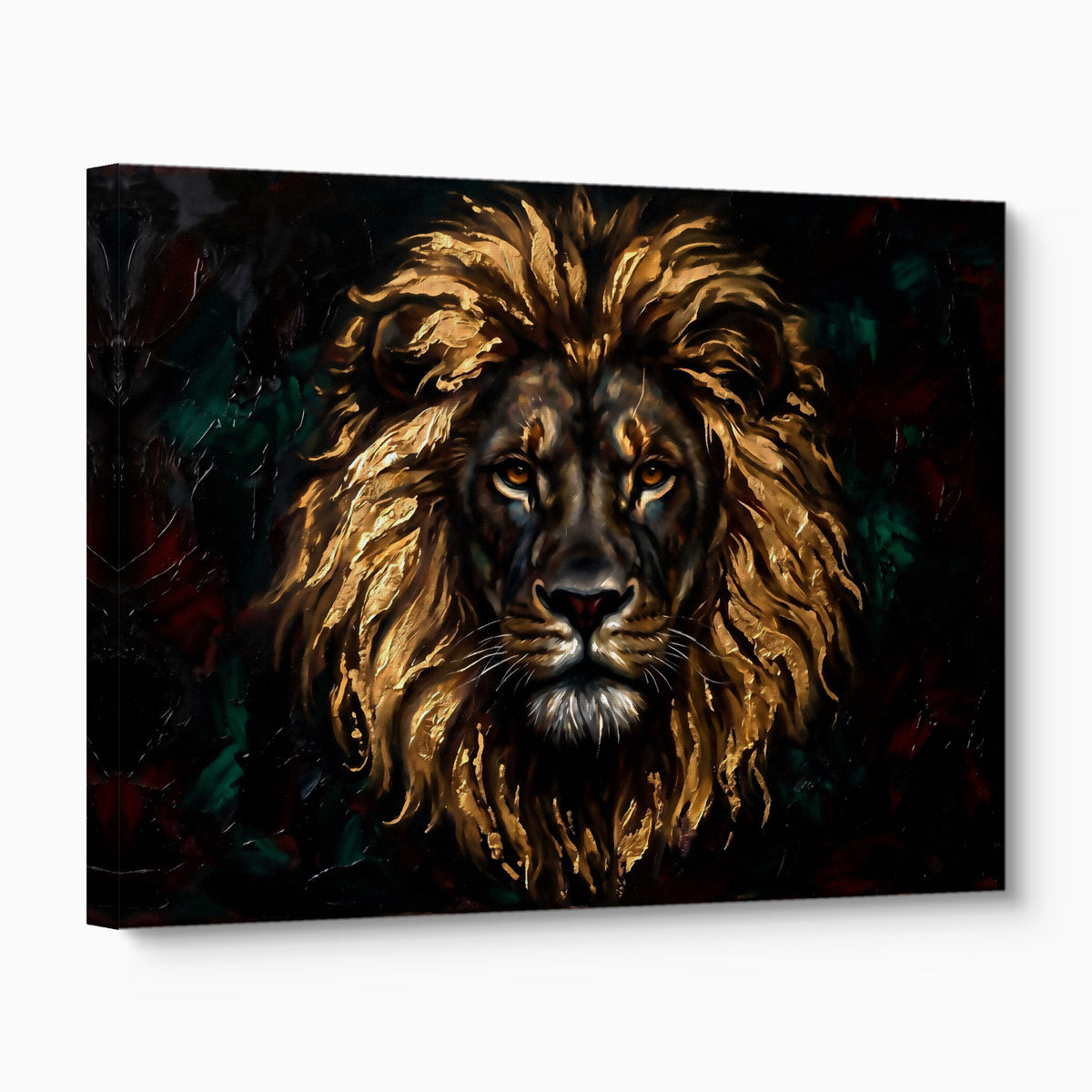 Lion Gilded Majesty — lion gilded majesty angled flush print