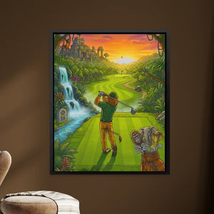 Lion on the Jungle 16th canvas wall art, room view