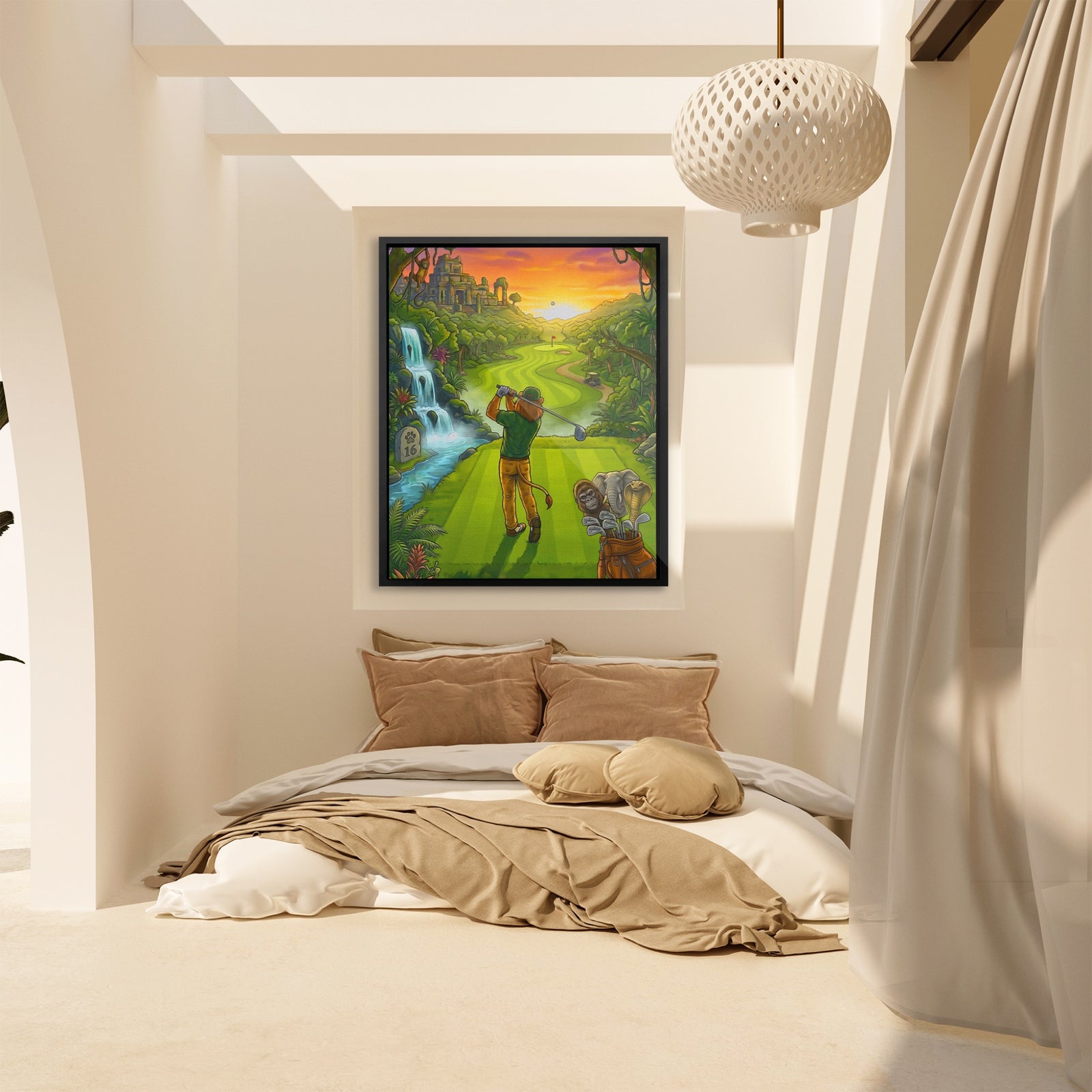 Lion on the Jungle 16th canvas wall art