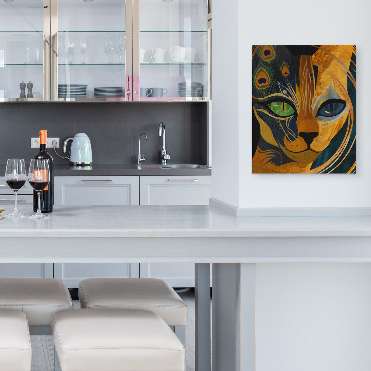 Lion Peacock Convergence - Luxury Wall Art