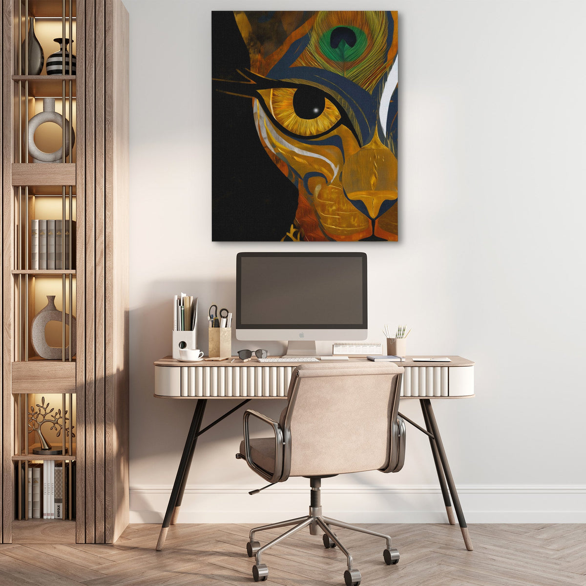 Lion Plume Oracle - Luxury Wall Art