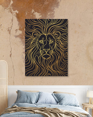 Lion's Liquid Mane — lion's liquid mane psd mocha bedroom 1port flush print