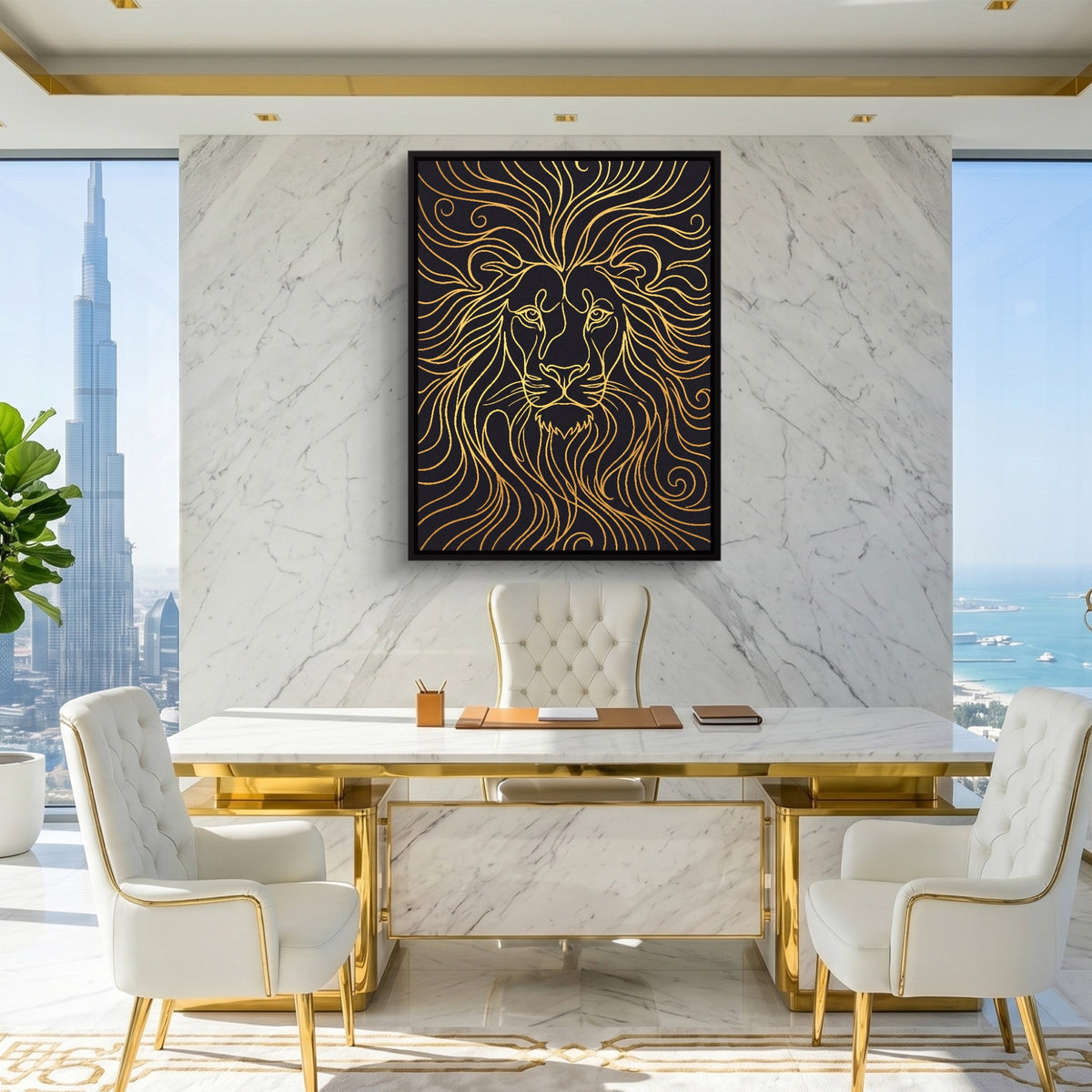Lion's Liquid Mane — lion's liquid mane sq king lux 1port framed black