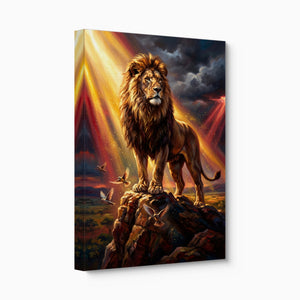 Lion's Rocky Stand — lion's rocky stand angled flush print