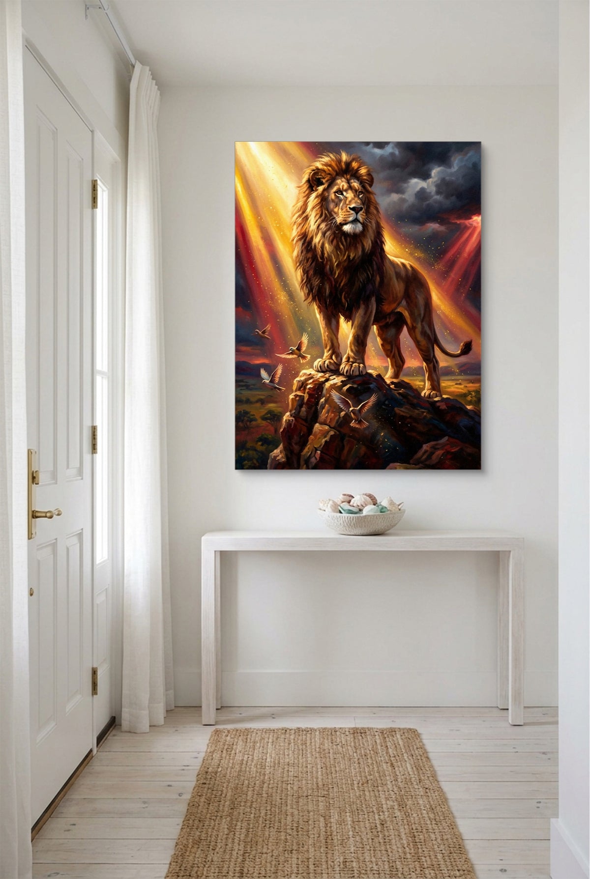 Lion's Rocky Stand — lion's rocky stand p small room with table 1port flush print