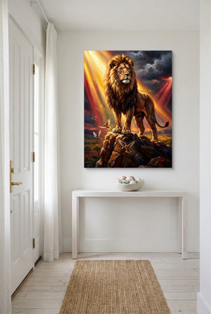 Lion's Rocky Stand — lion's rocky stand p small room with table 1port flush print