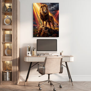Lion's Rocky Stand — lion's rocky stand sq beige office 1port flush print