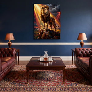 Lion's Rocky Stand — lion's rocky stand sq lounge wall 1port flush print