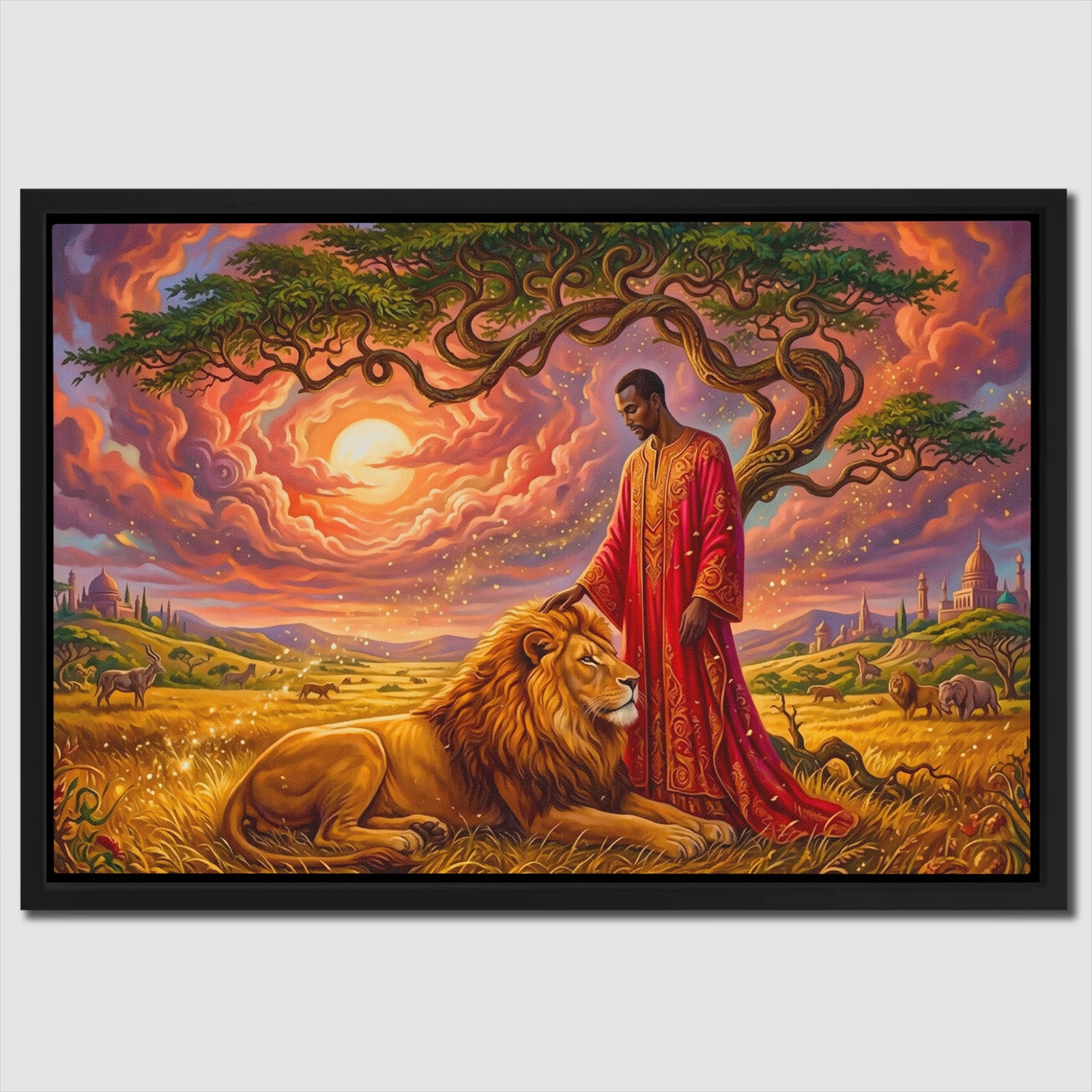 Lion Savanna Blessing — Lion Savanna Blessing Close Up Landscape 94