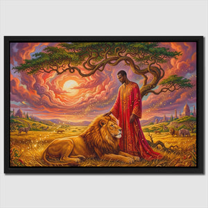 Lion Savanna Blessing — Lion Savanna Blessing Close Up Landscape 94