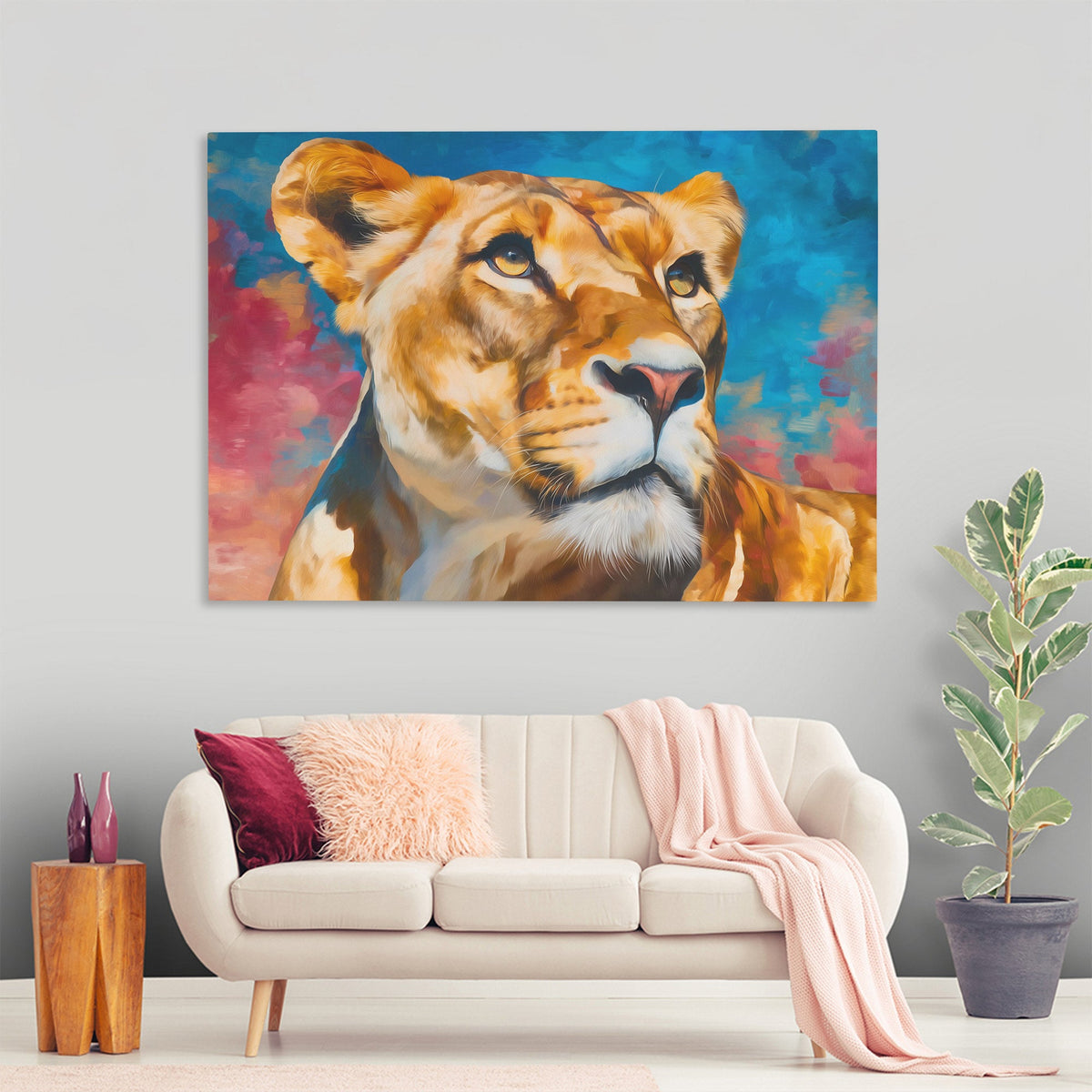 Lioness Against Dawn - Luxury Wall Art