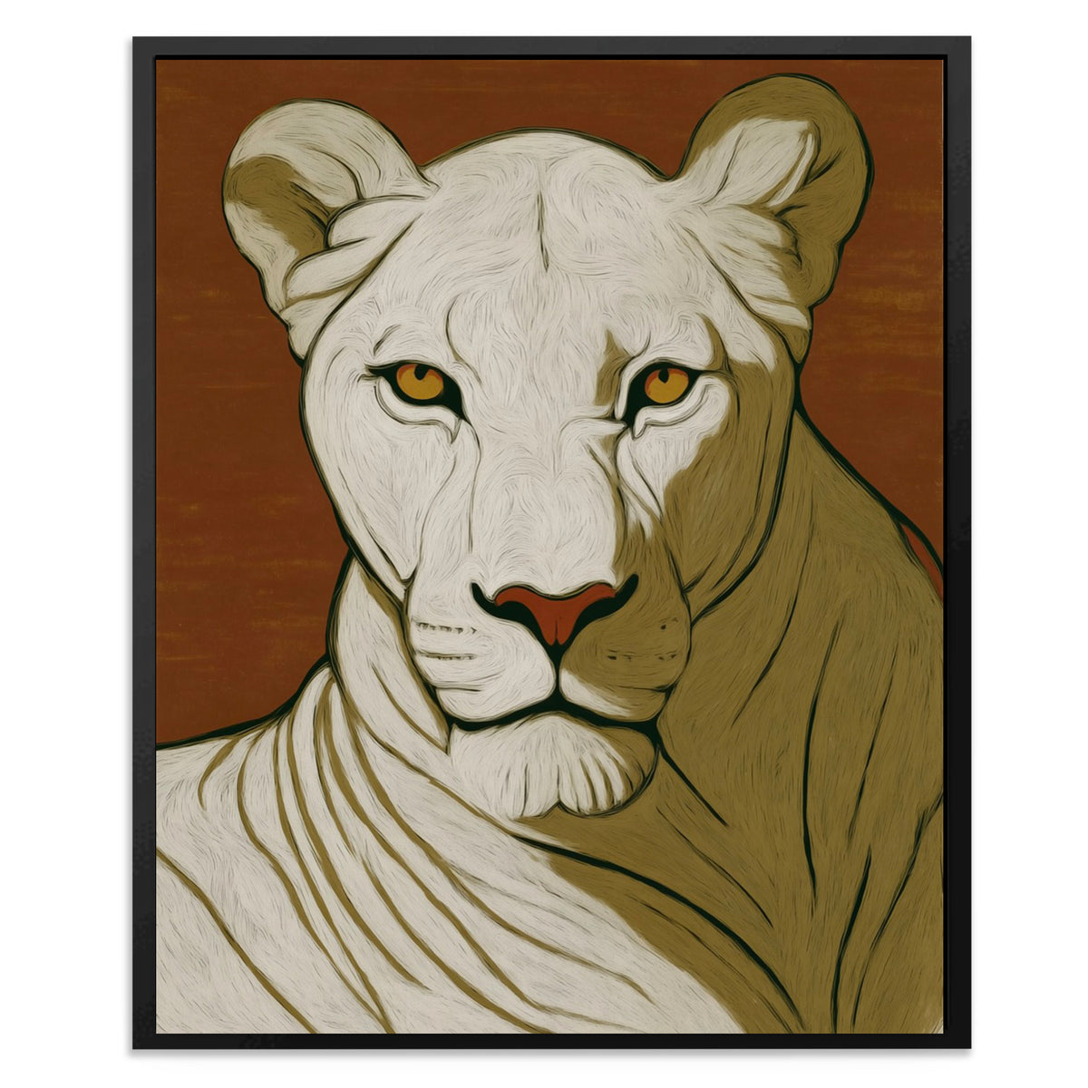 Lioness Amber Portrait