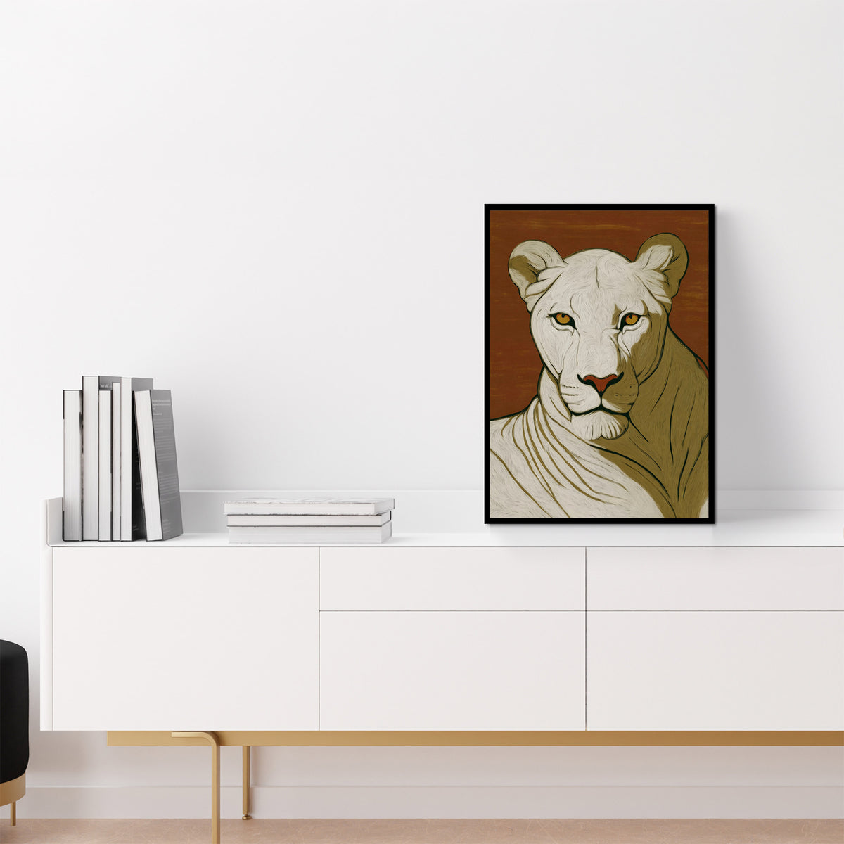 Lioness Amber Portrait