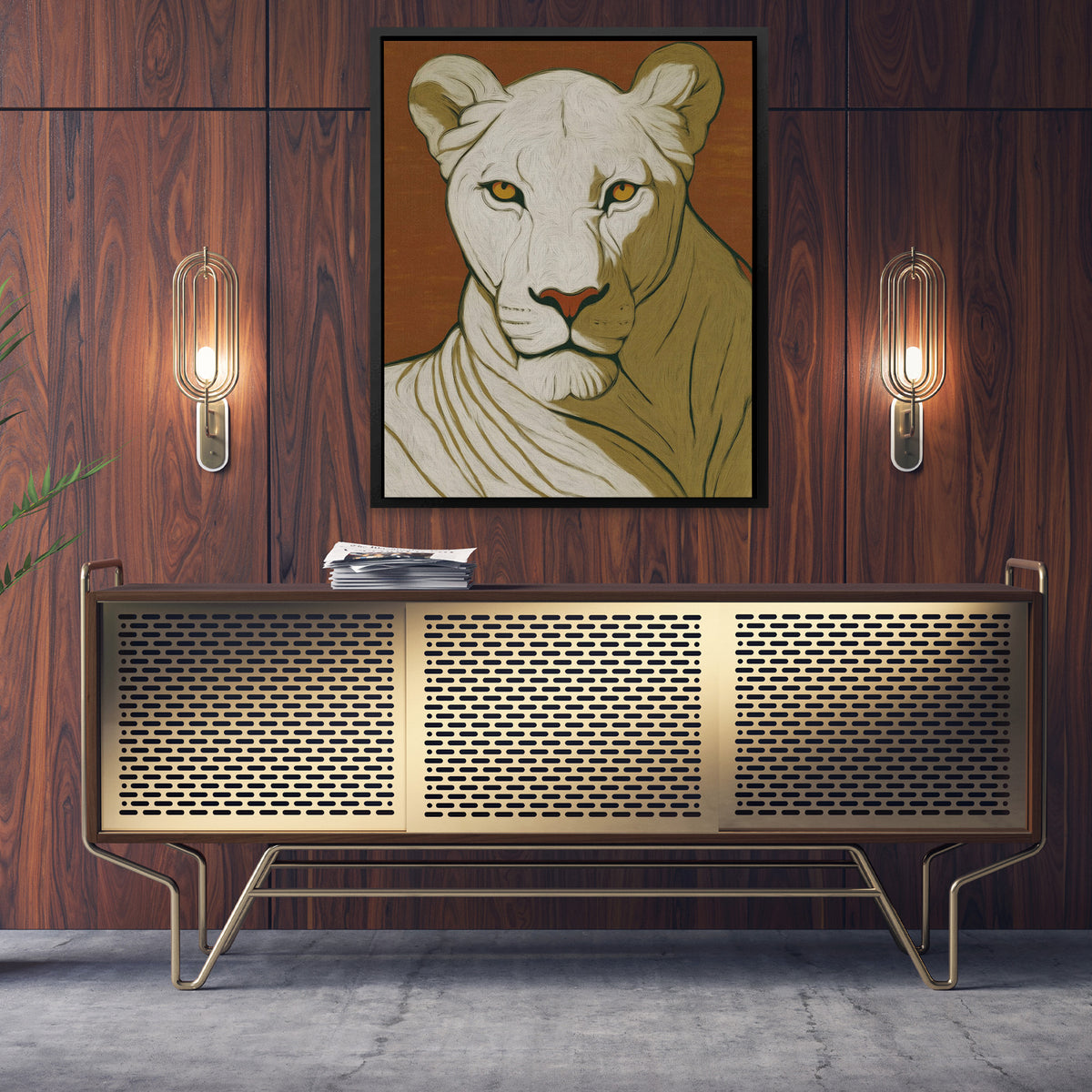 Lioness Amber Portrait