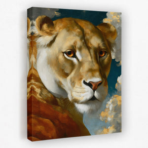 Lioness Amber Portrait II - Luxury Wall Art