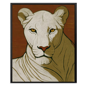 Lioness Amber Portrait - Luxury Wall Art