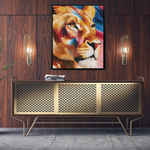 Lioness Coral Dawn - Luxury Wall Art