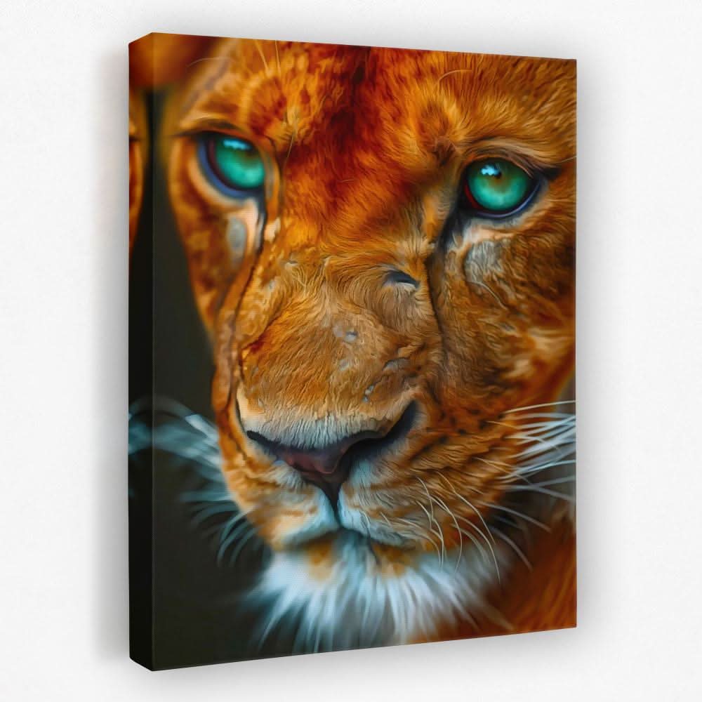 Lioness Eyes - Animals Canvas Wall Art