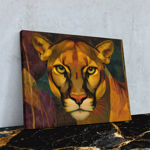 Lioness Golden Fire - Luxury Wall Art