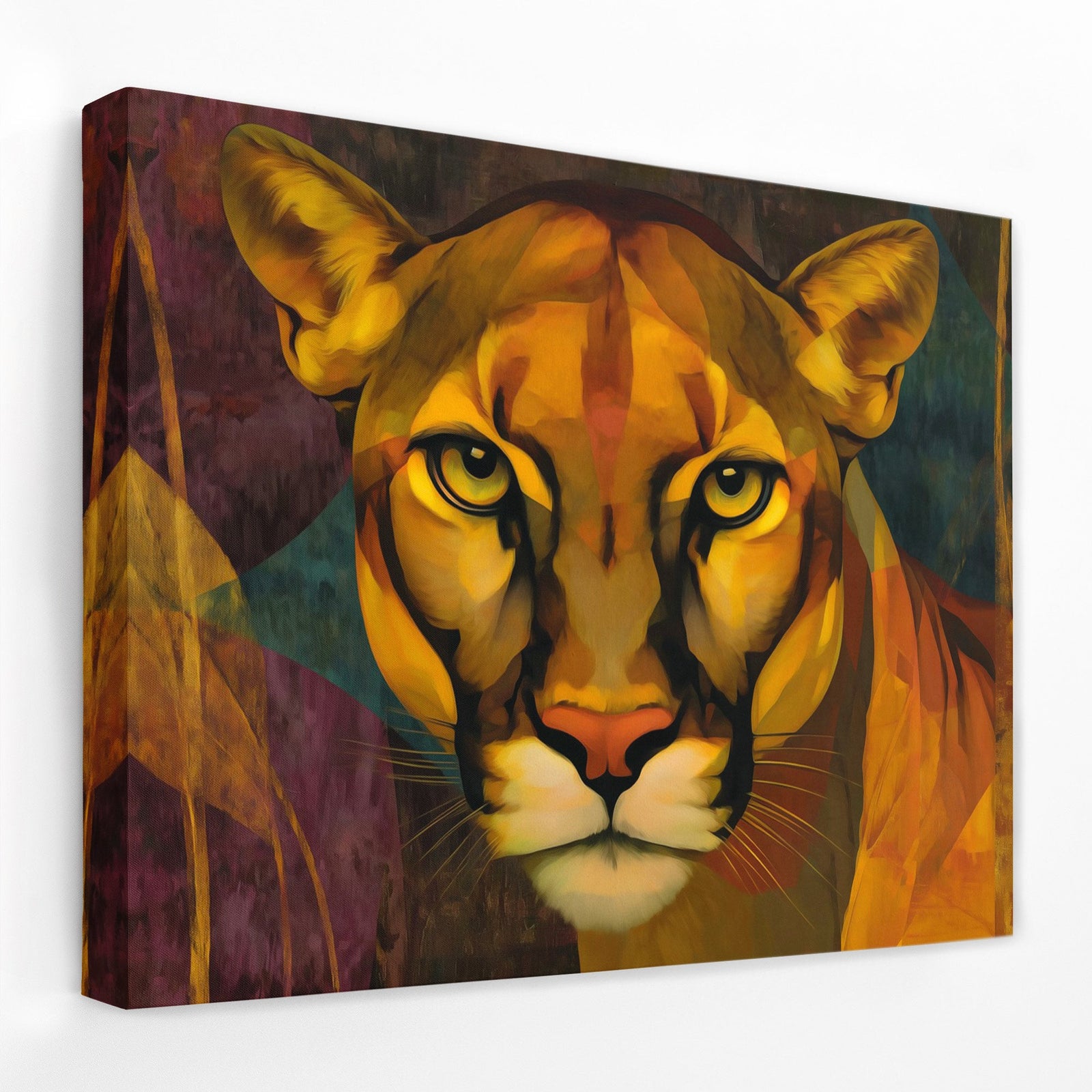 Lioness Golden Fire - Luxury Wall Art